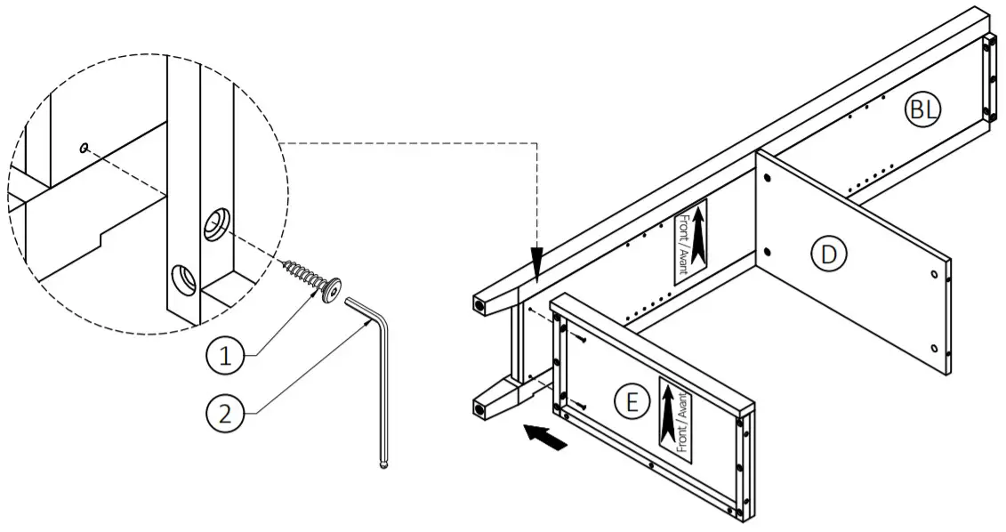 Cypress Hills AXCRGREY04 Greystone 4 Shelf Bookcase - Step2a