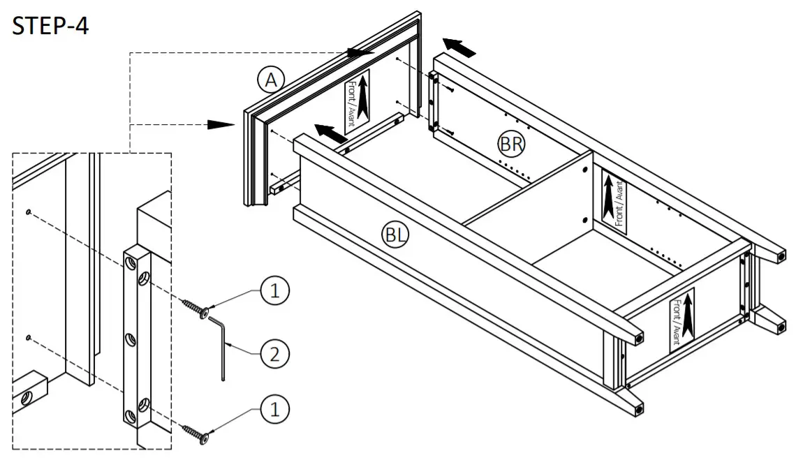 Cypress Hills AXCRGREY04 Greystone 4 Shelf Bookcase - Step4