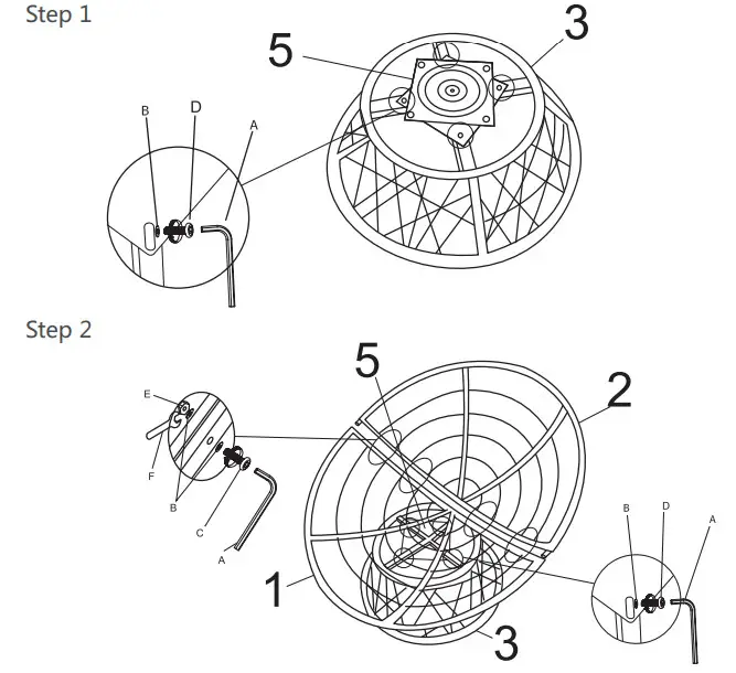 SHANGRI-LA SLSWCHAIRGA Swivel Wicker - ASSEMBLY