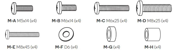 Kogan Slim Tilt Adjustable Wall Mount - Adapters (depends on TV)