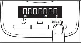 KitchenAid 5KSMSFTAA Sifter and Scale Mixer Attachment User Guide - Press the lb oz g button to choose