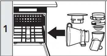 KitchenAid 5KSMSFTAA Sifter and Scale Mixer Attachment User Guide - The following parts are dishwasher-safe