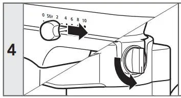 KitchenAid 5KSMSFTAA Sifter and Scale Mixer Attachment User Guide - Turn on the Stand Mixer to the desired speed