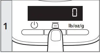 KitchenAid 5KSMSFTAA Sifter and Scale Mixer Attachment User Guide - tare button