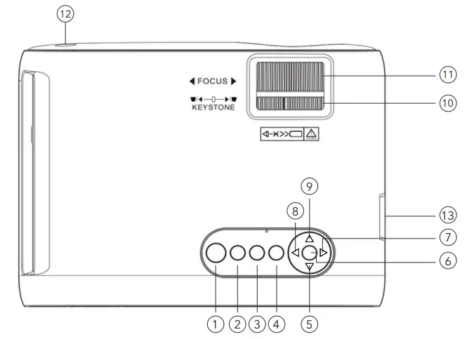 DARTWOOD Premium Portable Projector - Introduction to Parts 13