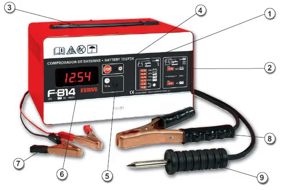 FERVE F-814 Battery and Alternator Tester Digital-2