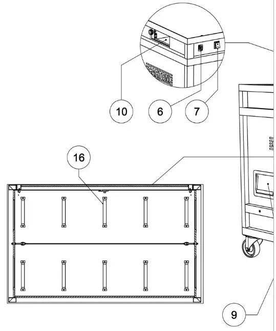 CARTONI UV CBoxer 7 Emergency Switch Lamp - Fig1