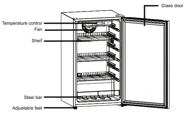 CROWNFUL CF BR01 3.2 Cuft Beverage Cooler - fig 4