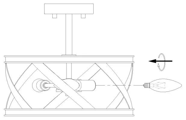 LNC BVQEQJLWS66C3N8 Diana 3-Light 13-in Brushed Black LED Semi-Flush Mount Light - fig 9