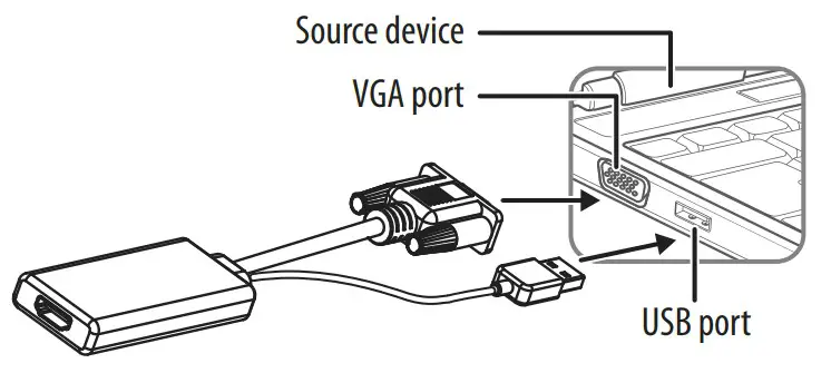 INSIGNIA NS-PCAVH VGA to HDMI Adapter with Audio - fig1