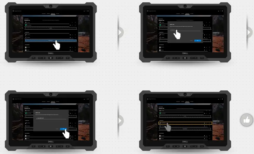 Customizing using RCC-Programming a button from dashboard-Adding a link from feature list