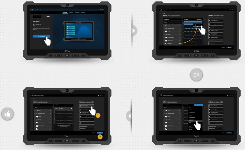 Customizing using RCC-Programming a button from dashboard-Customizing an edge menu