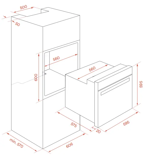 esatto EO605MB 60cm 5 Function Oven -- Fig 1