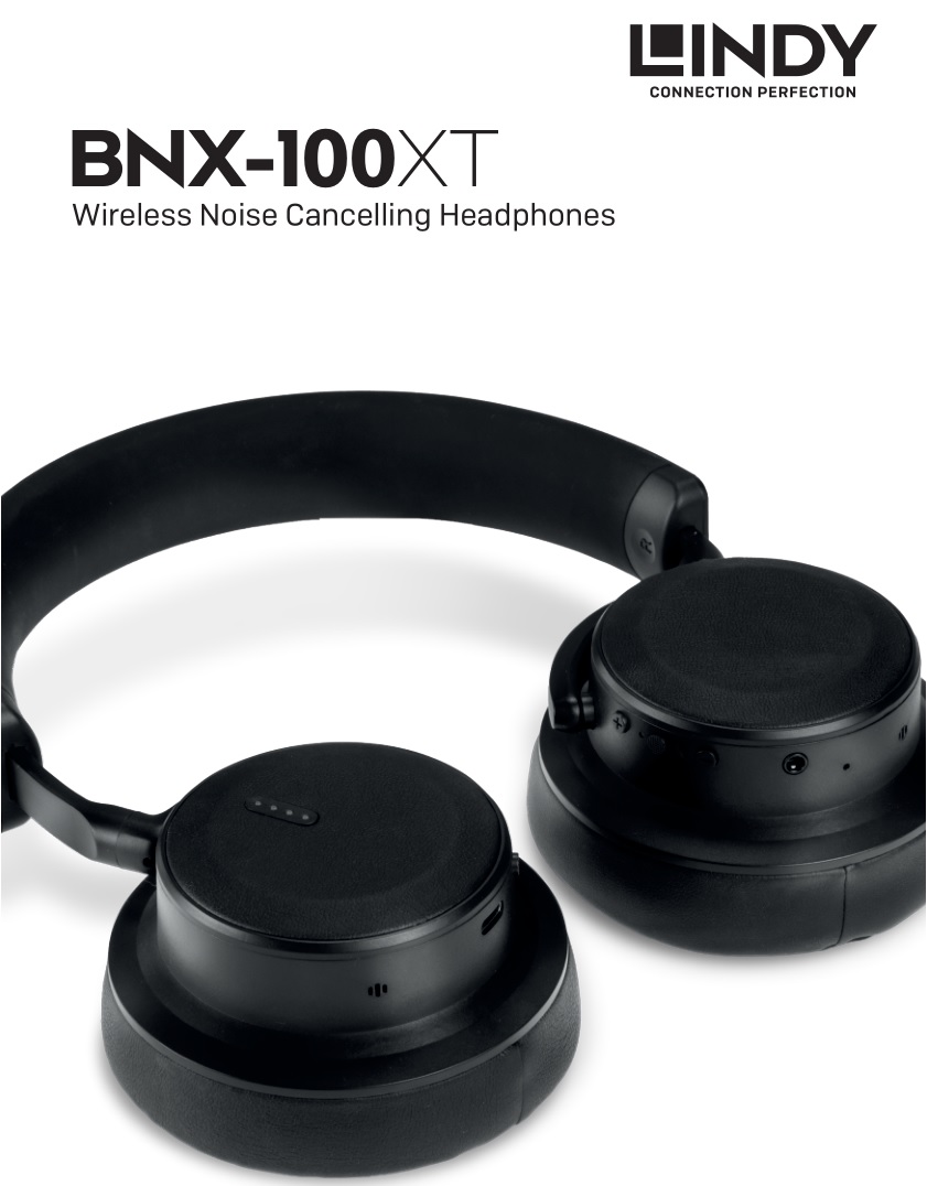 LINDY BNX-100XT Wireless Noise Cancelling Headphones User Manual