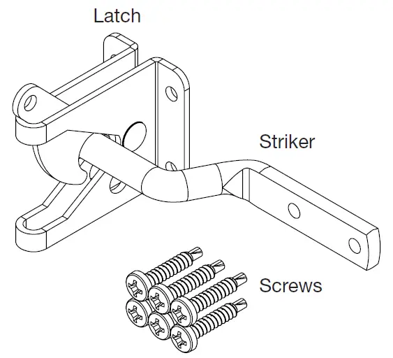 Barrettee B087QRTVXC Outdoor Living 73030537 T 42 Inch Vinyl Rail Gate Kit component