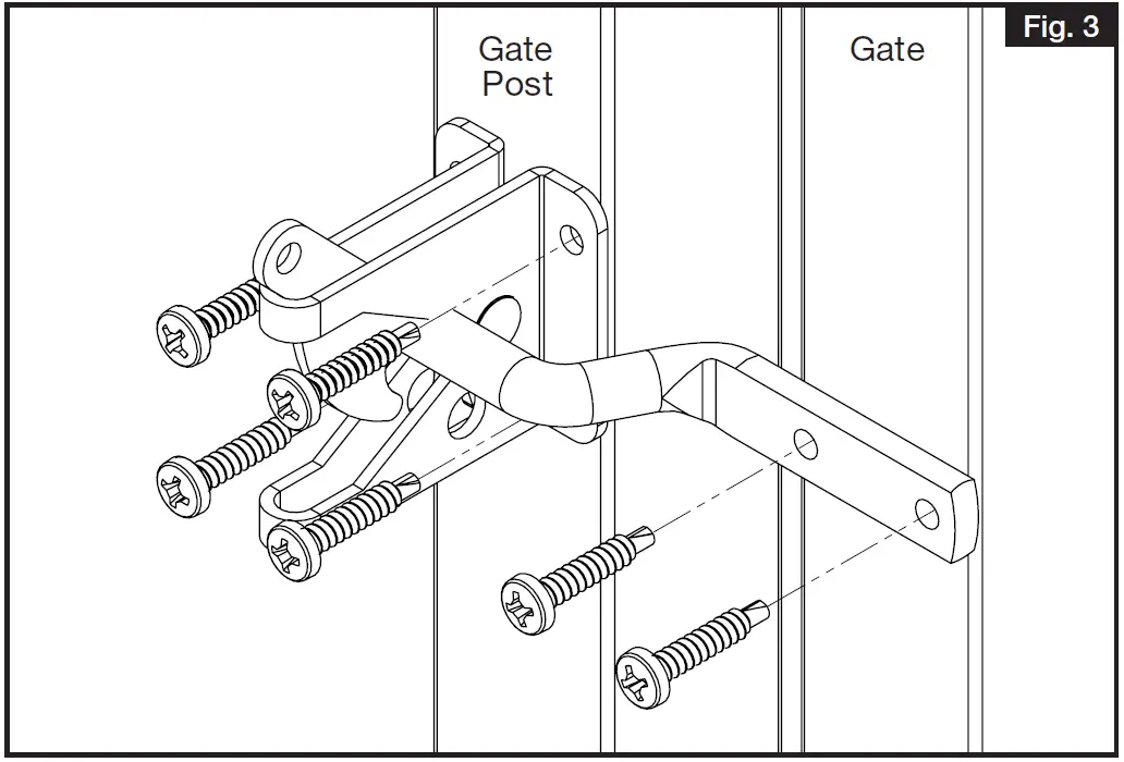 Barrettee B087QRTVXC Outdoor Living 73030537 T 42 Inch Vinyl Rail Gate Kit fig 3