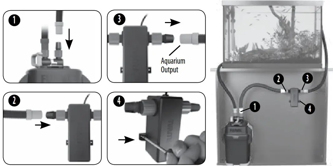 FLUVAL A203 UVC In-line Clarifier - UVC INSTALLATION