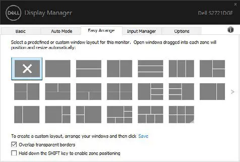 DELL S2721DGFA 27 Inch 4K LED Gaming Monitor- Organizing Windows