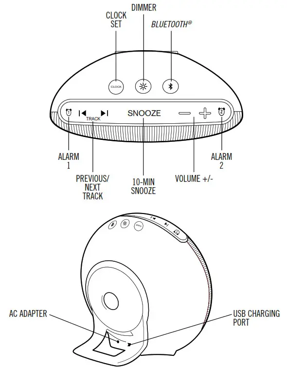 Homedics HDS-3000 Deep Sleep Revitalize BUTTONS & CONTROLS 1