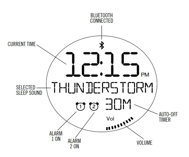 Homedics HDS-3000 Deep Sleep Revitalize DISPLAY FEATURES