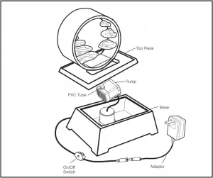 Homedics WF-ZEN EnviraScape Zen Springs Illuminated Tabletop Relaxation Fountain figure 1