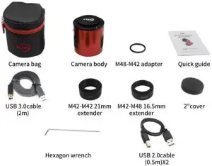 ZWO ASI2600MC Pro USB 3.0 Cooled Color Astronomy Camera - box