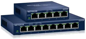 NETGEAR GS105v5 5-Port and 8-Port Gigabit Ethernet Unmanaged Switch