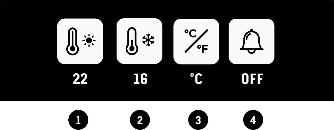 TEMPERATURE SETTINGS MENU