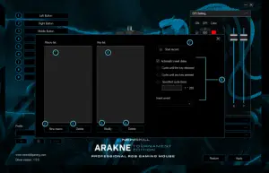 NEWSKILL Arakne Elite Professional Gaming Mouse RGB 16000 DPI Double Sided Design Side Buttons and Top Cover-Macro Editor