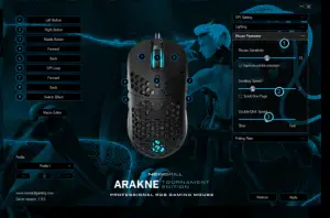 NEWSKILL Arakne Elite Professional Gaming Mouse RGB 16000 DPI Double Sided Design Side Buttons and Top Cover-Mouse Parameter