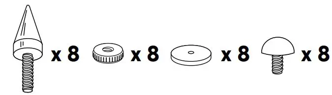KLH KENDALLOPR KENDALL Floorstanding Speaker - SPIKE AND RUBBER FEET