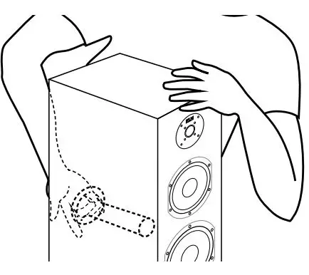 KLH KENDALLOPR KENDALL Floorstanding Speaker - When moving loudspeakers take extra caution to place hands in a position that will not damage the drivers