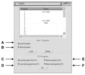 citronic DSM48 Digital Speaker Management - Program menu