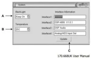 citronic DSM48 Digital Speaker Management - System menu