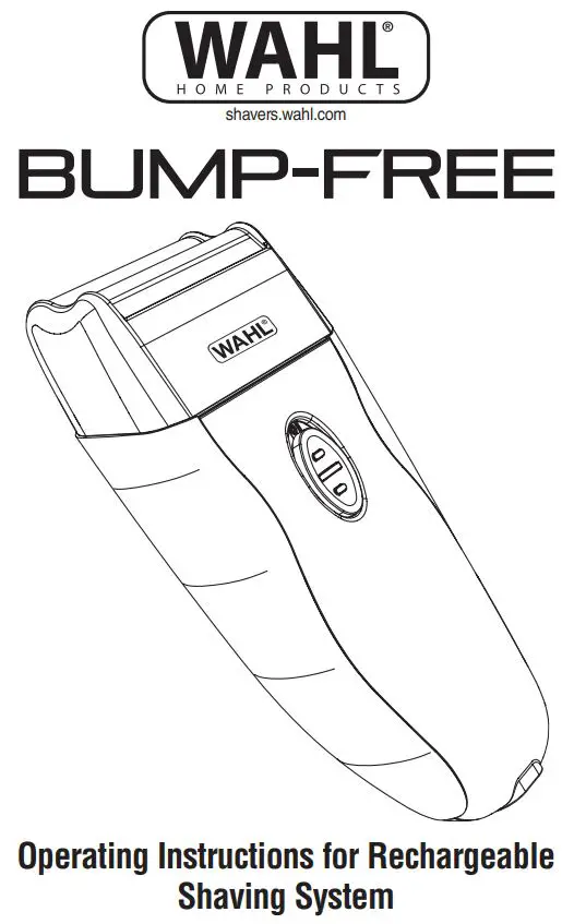 Wahl 7339-300 Bump-Free Rechargeable Foil Shaver Instruction Manual