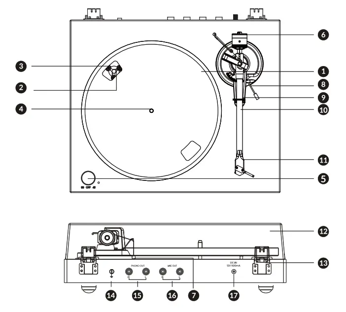 Haiping Industry P H001DC2 Turntable Hi Fi System - Description