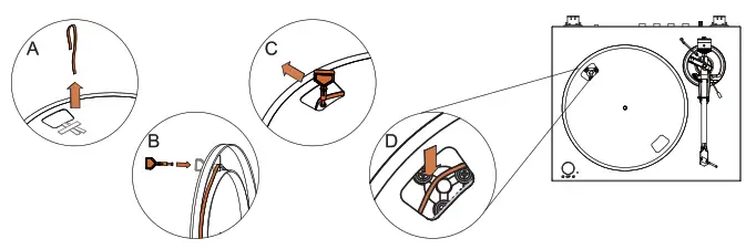 Haiping Industry P H001DC2 Turntable Hi Fi System - table platter