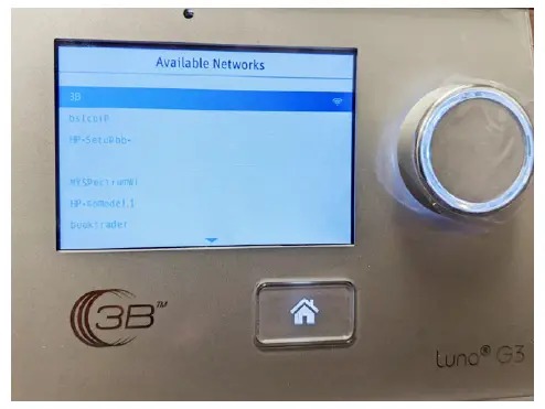 3B Medical Connecting Luna G3 with WiFi FIG 3