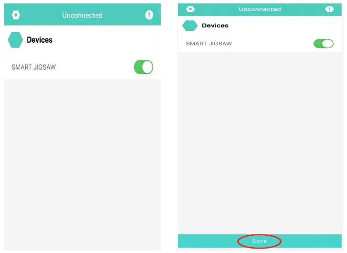 WOINO Smart Jigsaw Light- Device Connection Interface