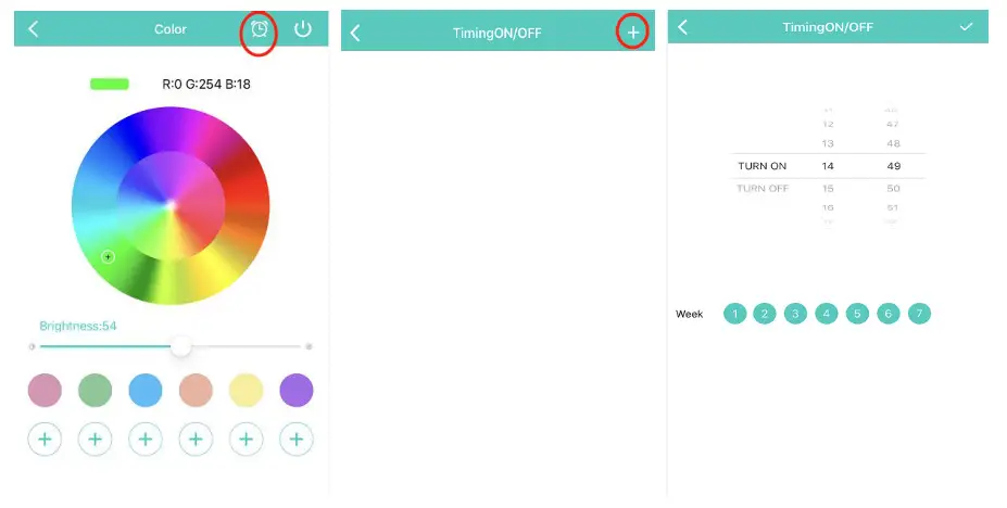WOINO Smart Jigsaw Light- Timing function interface