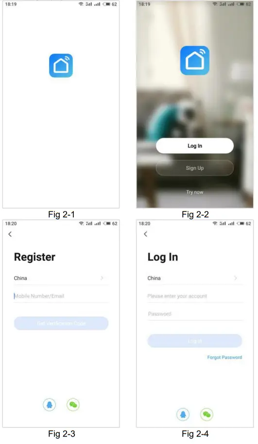 uheat TW02 Touch Screen Room Thermostat - Fig 2-4