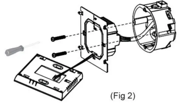 uheat TW02 Touch Screen Room Thermostat - Installing your thermostat 3