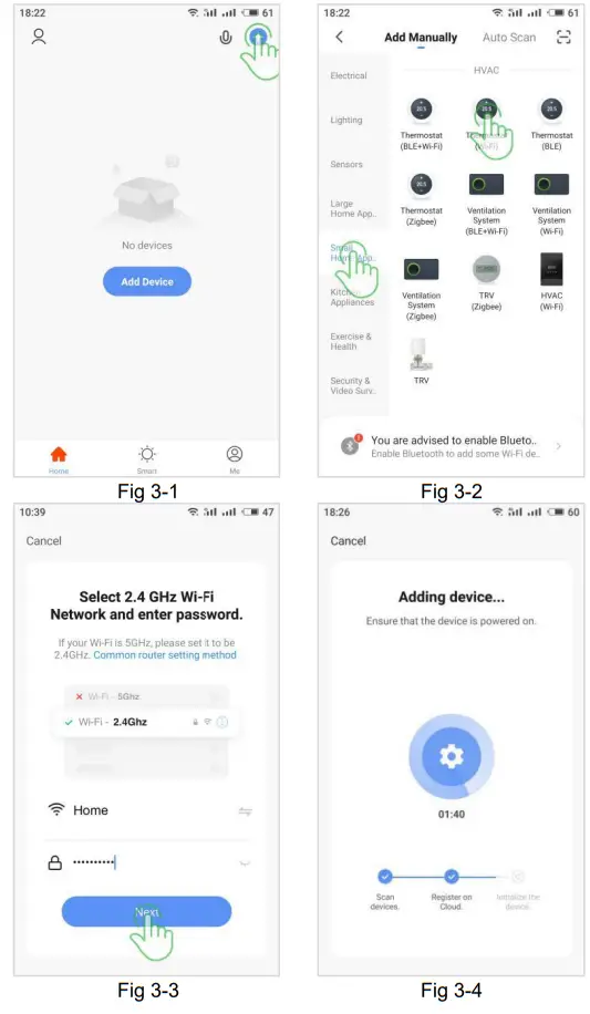 uheat TW02 Touch Screen Room Thermostat - Step 3 Connect your Wi-Fi signal