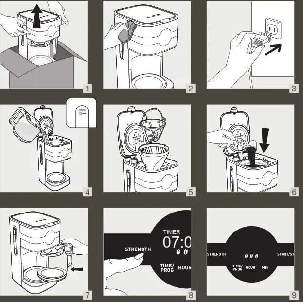 KRUPS KM205D50 Simply Brew Digital Coffee Maker- How to Make Coffee