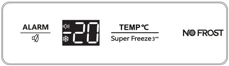 INVENTUM VR1680 Fridge - CONTROL PANEL