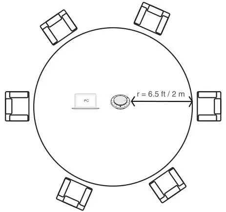 Yealink Ultra-compact Flexible Speakerphone - Position