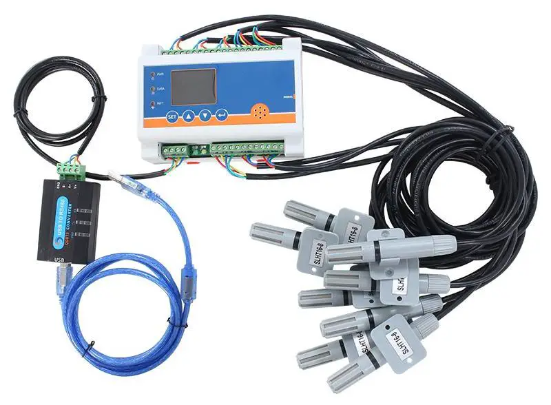 TRANBALL QR3613B Networking 8 Channel SHT30 Temperature and Humidity Logger - Cover