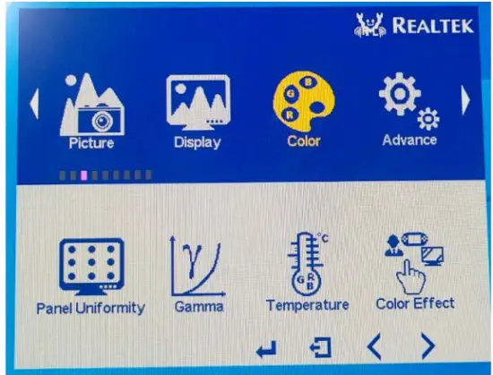 faytech FAT07TMBCAP Capacitive Touch Monitor - Color menu 1