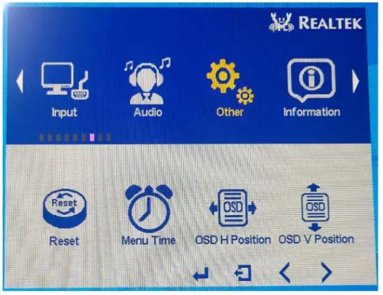 faytech FAT07TMBCAP Capacitive Touch Monitor - Other menu 1