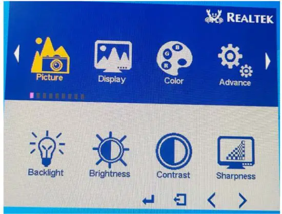 faytech FAT07TMBCAP Capacitive Touch Monitor - Picture menu
